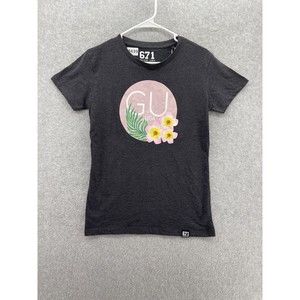 671 Guam Women's Tshirt Solid Gray Short Sleeve Cotton Graphic Print Size Medium